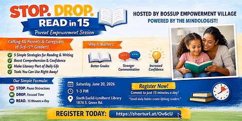 STOP.DROP.READ. IN 15. GRADES 3-5 EDITION