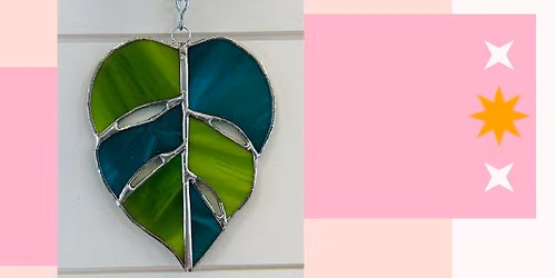 Stained Glass Mini Monstera w\/ Morgan's Stained Glass