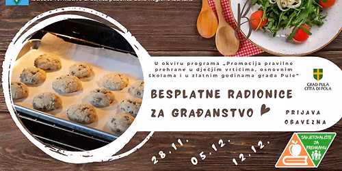 Besplatna radionica za građanstvo - Zdrave slastice