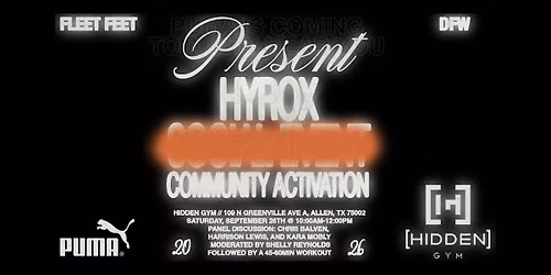 Hyrox Community Activation: Fleet Feet DFW x Puma x Hidden Gym