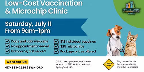 Low-Cost Vaccination & Microchip Clinic