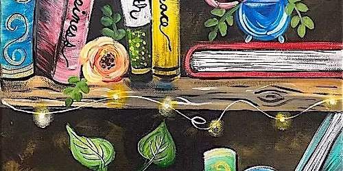 Paint with Ashley Blake \u201cLibrary Books\u201d Paint Night
