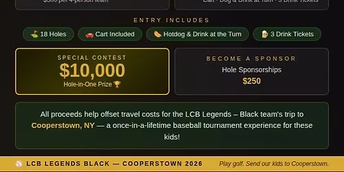 LCB Legends 11u Black Golf Outing 