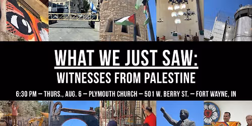 WHAT WE JUST SAW: WITNESSES FROM PALESTINE