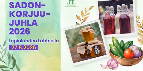 Sadonkorjuujuhla Lapinlahdessa 27.8.2026