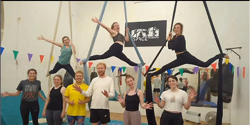 Aerial circus class - silks and hoop