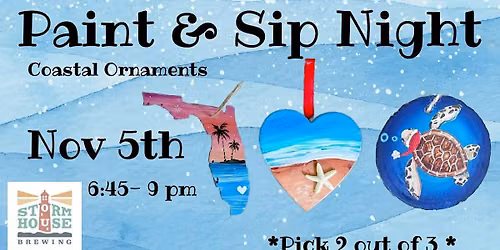 Coastal Ornaments Paint Night