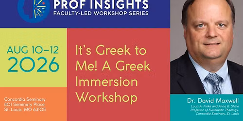 It's Greek to Me! A Greek Immersion Workshop