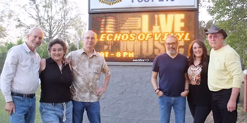 Echoes of Vinyl Rocking  Sixes Tavern Bike Night.