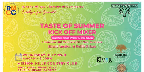 Taste of Summer Rancho Mirage Kick-Off Mixer