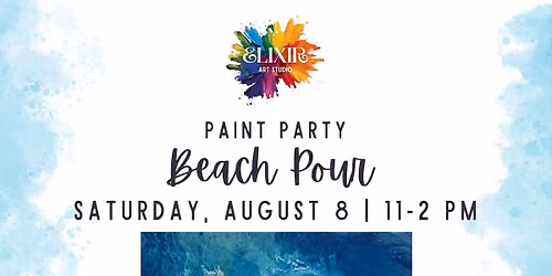 Beach Pour Paint Party