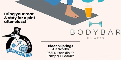 Mat Pilates class at Hidden Springs Ale Works