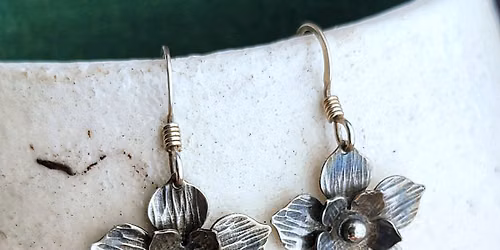 Silversmithing: Silver Flower Earrings