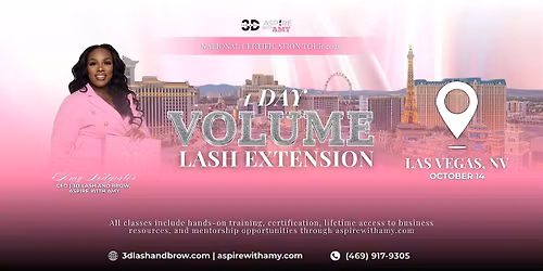 VOLUME LASH EXTENSION CERTIFICATION \u2013  LASH VEGAS, NV ( OCT 14, 2026)