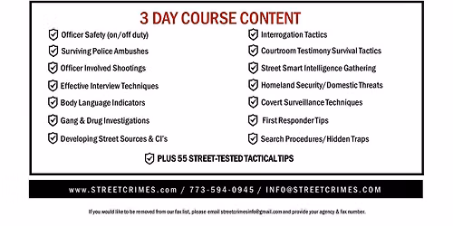 Pat McCarthy’s Street Crimes Tactical Training