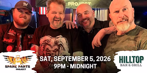 Spare Parts Project \u2013 Live Music at Hilltop Bar & Grill