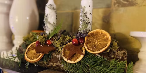 Yule log making, sound bath, meditation , & yoga