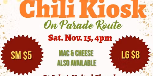 Fundraiser: Chili and Mac & Cheese on Parade Route