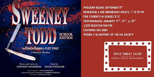 Sweeney Todd: School Edition Registration