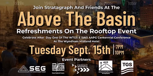 Stratagraph and Friends Above The Basin- Refreshments On The Rooftop Event