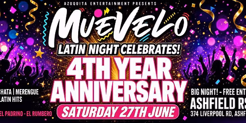 \ud83d\udd0a.\ud83d\udc83 Mu\u00e9velo - Lat\u00edn Night!. \ud83d\udd7a\ud83d\udd0aSATURDAY SPECIAL FREE ENTRY