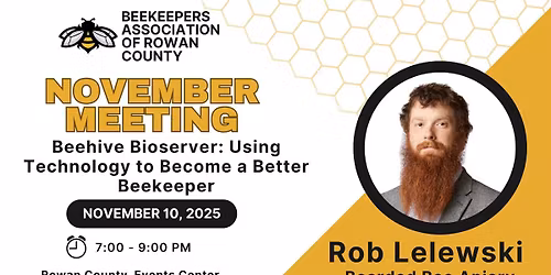 BARC November Meeting: Beehive Bioserver: Using Technology to Become a Better Beekeeper