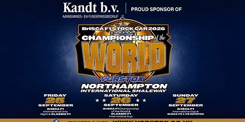 2026 BriSCA F1 World Final Weekend