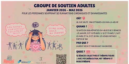 \ud83c\udf1f Nouvelle session - Groupe de Soutien Rumination pour Adultes - janvier \u00e0 mai 2026 \ud83c\udf1f