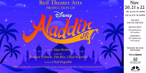 Reif Theater Arts Production of Disney\u2019s Aladdin JR.