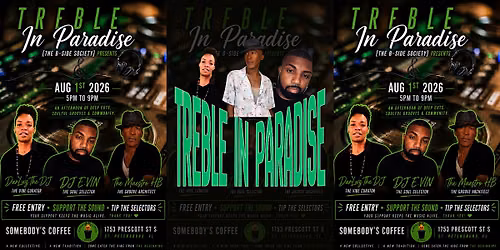 Treble in Paradise |The B-Side Society (Coffee Shop Kickback)
