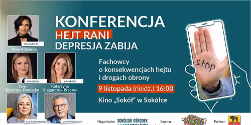 Konferencja \ud83e\udef8Hejt rani. Depresja zabija\ud83e\udef7 SOK