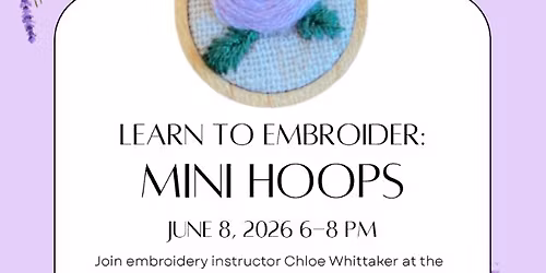 Learn to Embroider: Mini Hoops