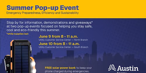 Summer Pop-Up Event - South Utility Customer Service Center