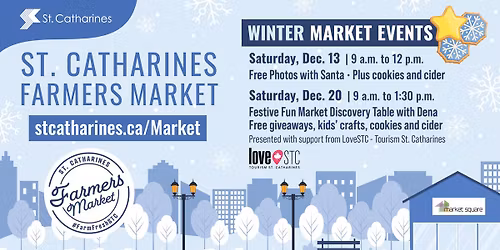 Cookies, cider, giveaways, and kids's crafts at the St Catharines Farmers Market!