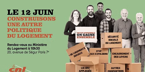 Le 12 juin, construisons ensemble une autre politique du logement !