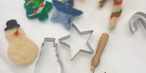 Felted Christmas Ornaments w/ cookie cutters Workshop - $30