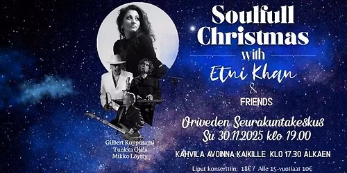 Soulfull Christmas with Etni Khan - joulukonsertti