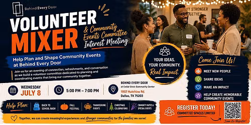 Volunteer Mixer & Community Events Committee Interest Meeting