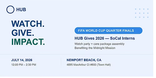 HUB Gives 2026: FIFA World Cup Watch Party & Community Service