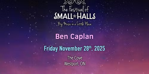 Ben Caplan @ The Cove Inn, Westport, ON