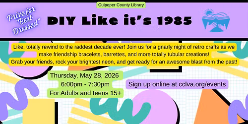 DIY Like it's 1985 at the Library