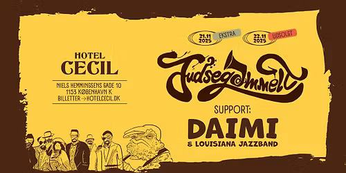 UDSOLGT! Tudsegammelt + support: Daimi & Louisiana Jazzband | Hotel Cecil, K\u00f8benhavn