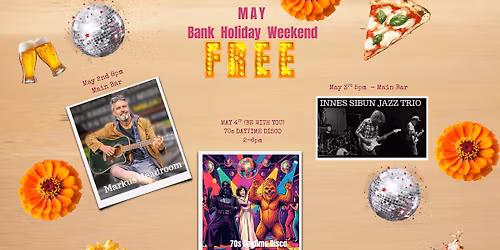 May Bank Holiday Weekend at The Three Cups Malmesbury 