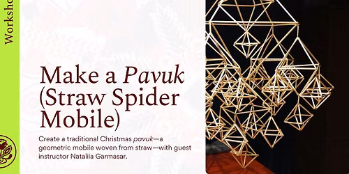 Workshop | Make a Pavuk (Straw Spider Mobile)