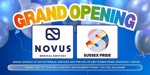 Grand Opening: Rehoboth Beach Pride Weekend Kick-Off Event