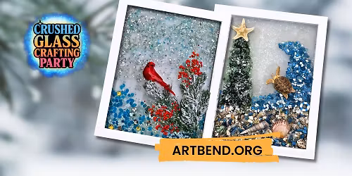Winter Crushed Glass Crafting Party