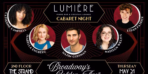 Lumiere Lounge Cabaret Night: Broadway's Golden Age