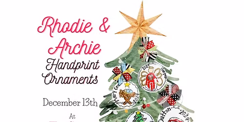 Rhodie & Archie Handprint Ornaments at The Crest Cafe & Shoppe