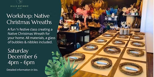 Workshop: Native Christmas Wreaths