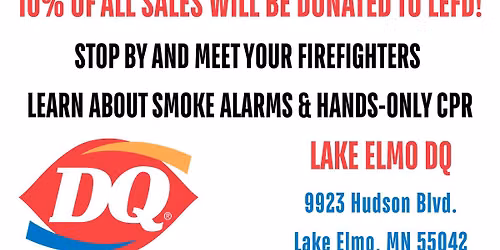  Lake Elmo Dairy Queen is Hosting a Fire Department Fundraiser